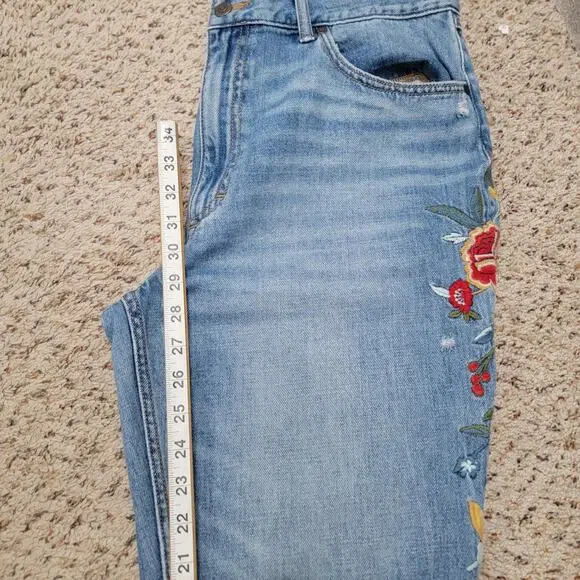 JOHNNY WAS KALI RELAXED DISTRESSED JEAN, SIZE 32 - Picture 9 of 11